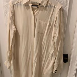All Saints 100% Silk Madison Shirt Dress
